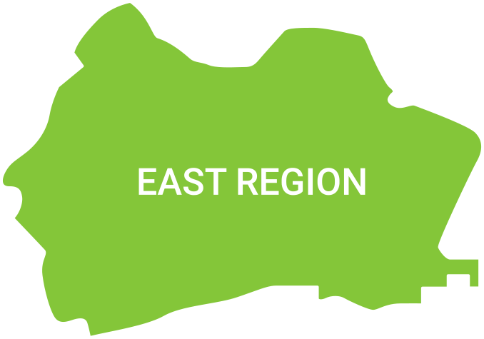 east
